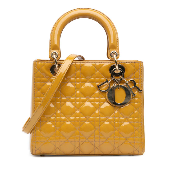 Pre-Loved Dior Medium Patent Cannage Lady Dior - Picture 1 of 10